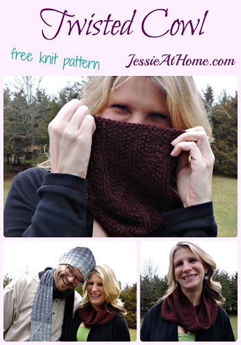 Twisted Cowl free knit pattern by Jessie At Home