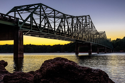 sunset lakelanier brownsbridge forsythcounty lake bridge