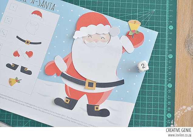 Let's dress Santa kids printable