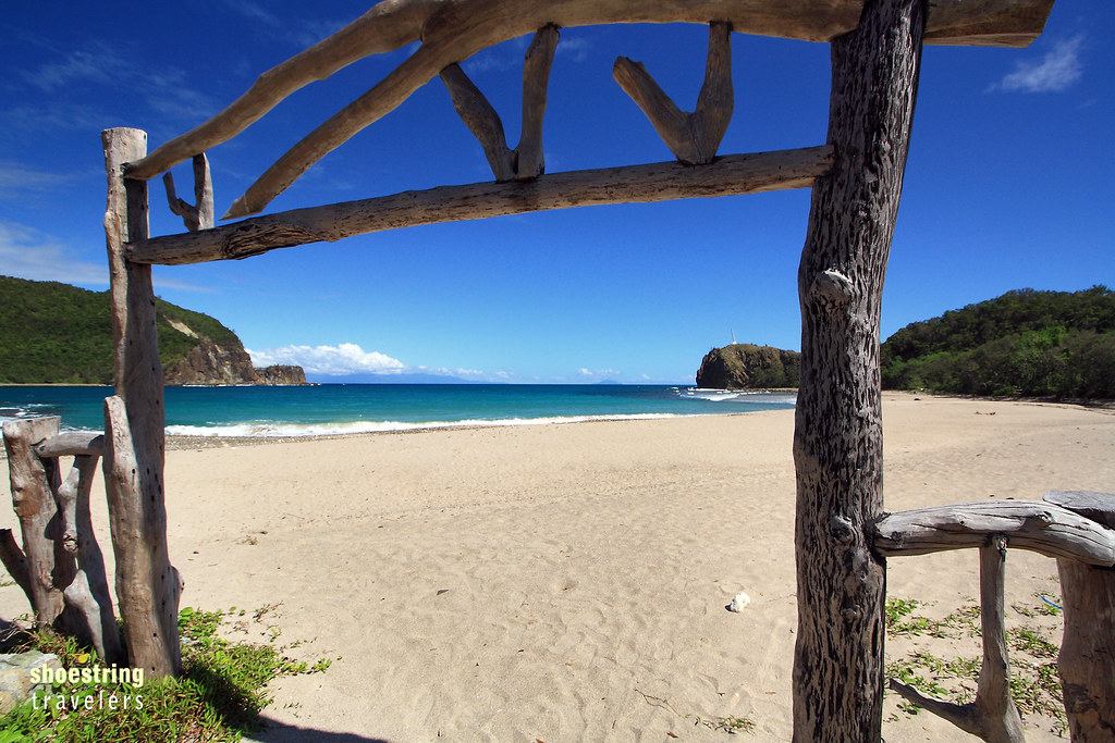 arch entrance to the beach at Dicasalarin Cove