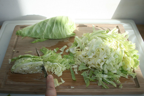 19 - Spitzkohl in Streifen schneiden / Cut cabbage in striped