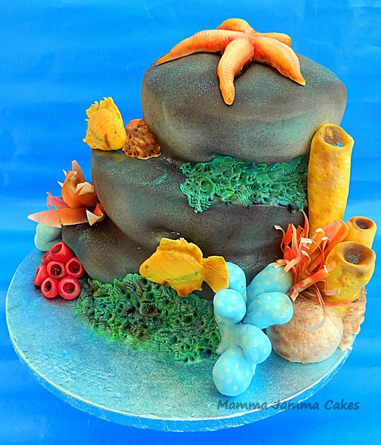 Underwater Scene Themed Cake by Mamma Jamma Cakes