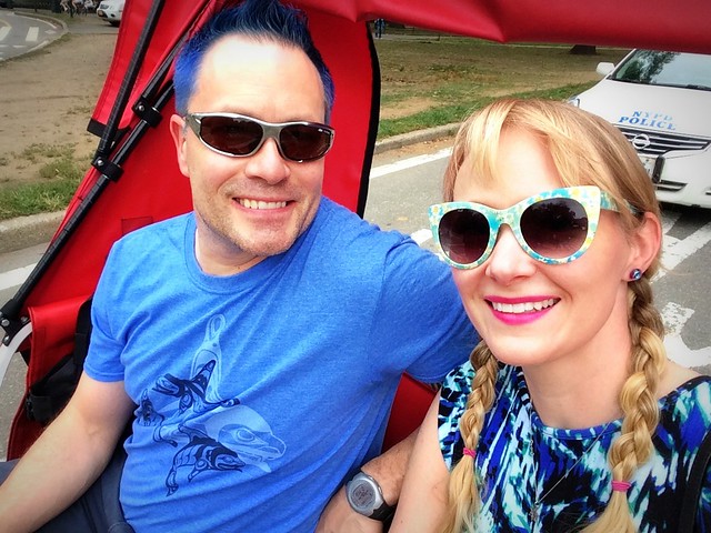 J and L in the pedicab