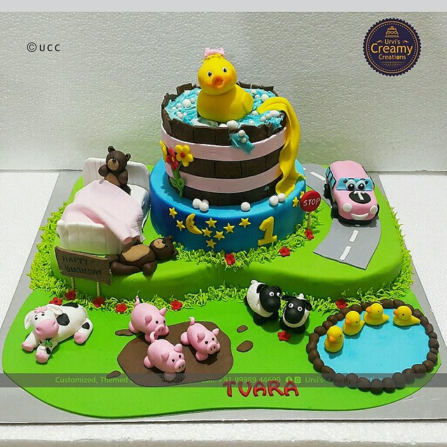 Nursery Rhymes Themed Cake by Urvi Zaveri of Urvi's Creamy Creations