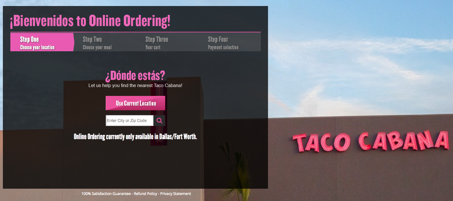 Taco Cabana Online Ordering