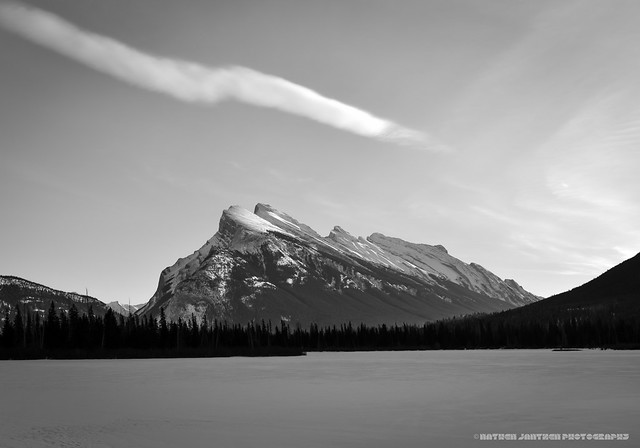 Black and White Mt. Rundle