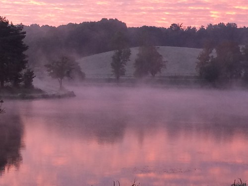 mist water sunrise