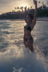Sarah in the surf