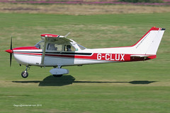G-CLUX - 1980 Reims built Cessna F172N Skyhawk, arriving on Runway 26L at Barton