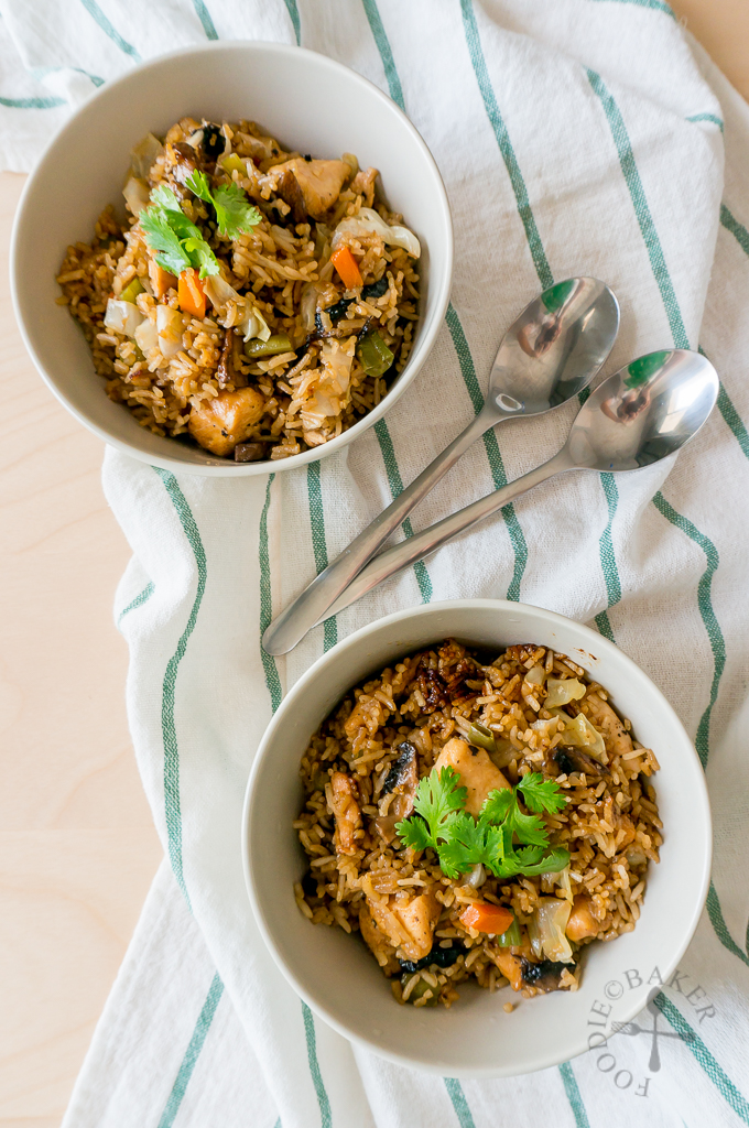 Kiam Peng (Salty/Savoury Rice in Rice Cooker)