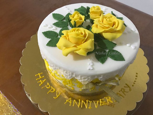 Yellow Rose Cake by D.S. Nishani of Nishee Cakes