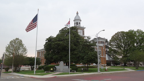 chfstew arkansas arbradleycounty nationalregisterofhistoricplaces nrhpsouth courthouse americanflag