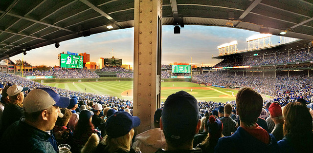 Pano of Game 4 of the NLDS, Cubs vs. Cardinals, 2015