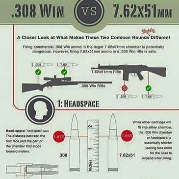 Graphic Breakdown of .308 vs 7.62×51 TriggerTimeTV shared a fantastic ...