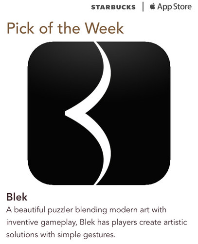 Starbucks iTunes Pick of the Week - Blek