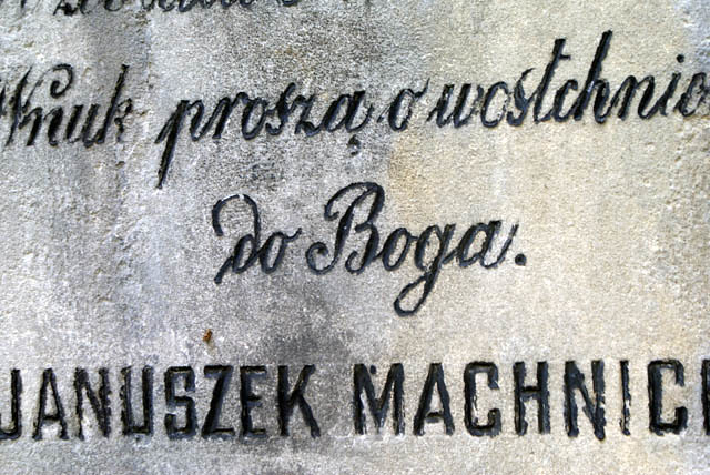 Powazki à Varsovie : J'aime beaucoup le côté manuscrit de "Do boga", "A Dieu".