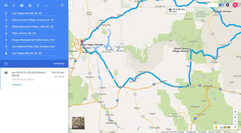 Planificar rutas: generar rutas google maps - Foro USA y Canada