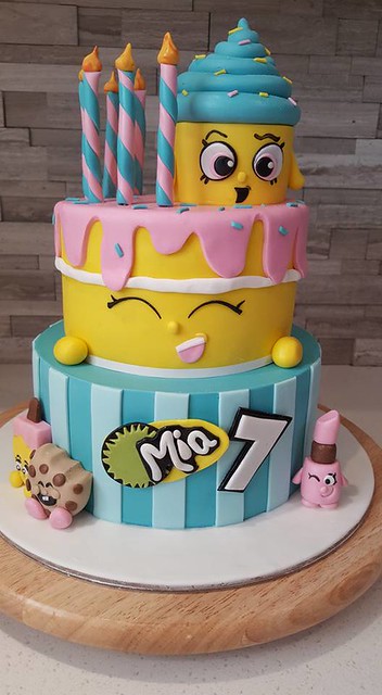 Shopkins Themed Birthday Cake by Aleisha Leman of Fondant Features