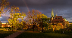 Cathedral with rainbow