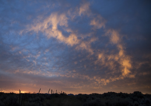 sky clouds sunrise fence montana hff