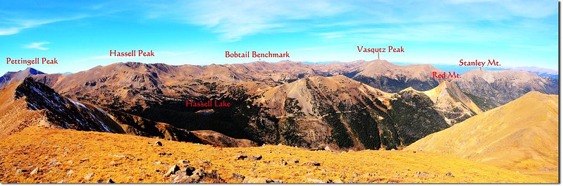 Panorama from the summit of Woods Mt, (W to N) 1-1