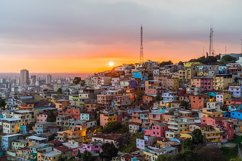 city sunset sun southamerica colors 35mm ecuador cityscape laspenas guayaquilecuador fujixt1