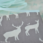 Stag & deer silhouette fabric