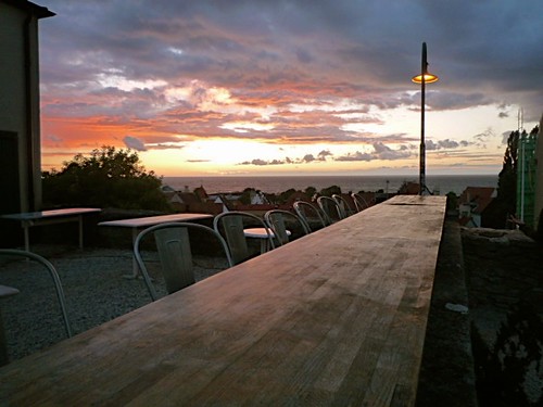 sunset table gotland visby