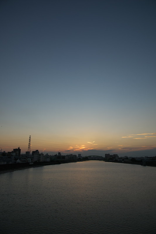 東京路地裏散歩 隅田川・荒川の夕景