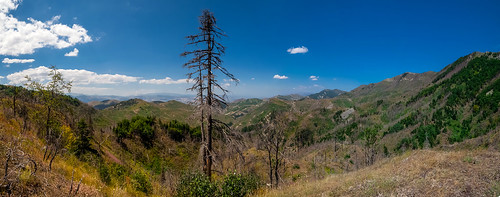 blue sky panorama landscape scenery albania korçë dardhë
