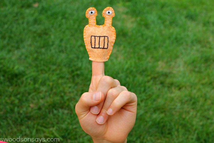 Orange Monster Finger Puppet - Free Pattern