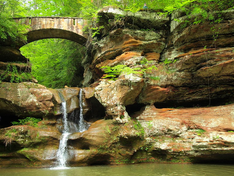 Upper Falls at Old Man's Cave in Hocking Hills State Park