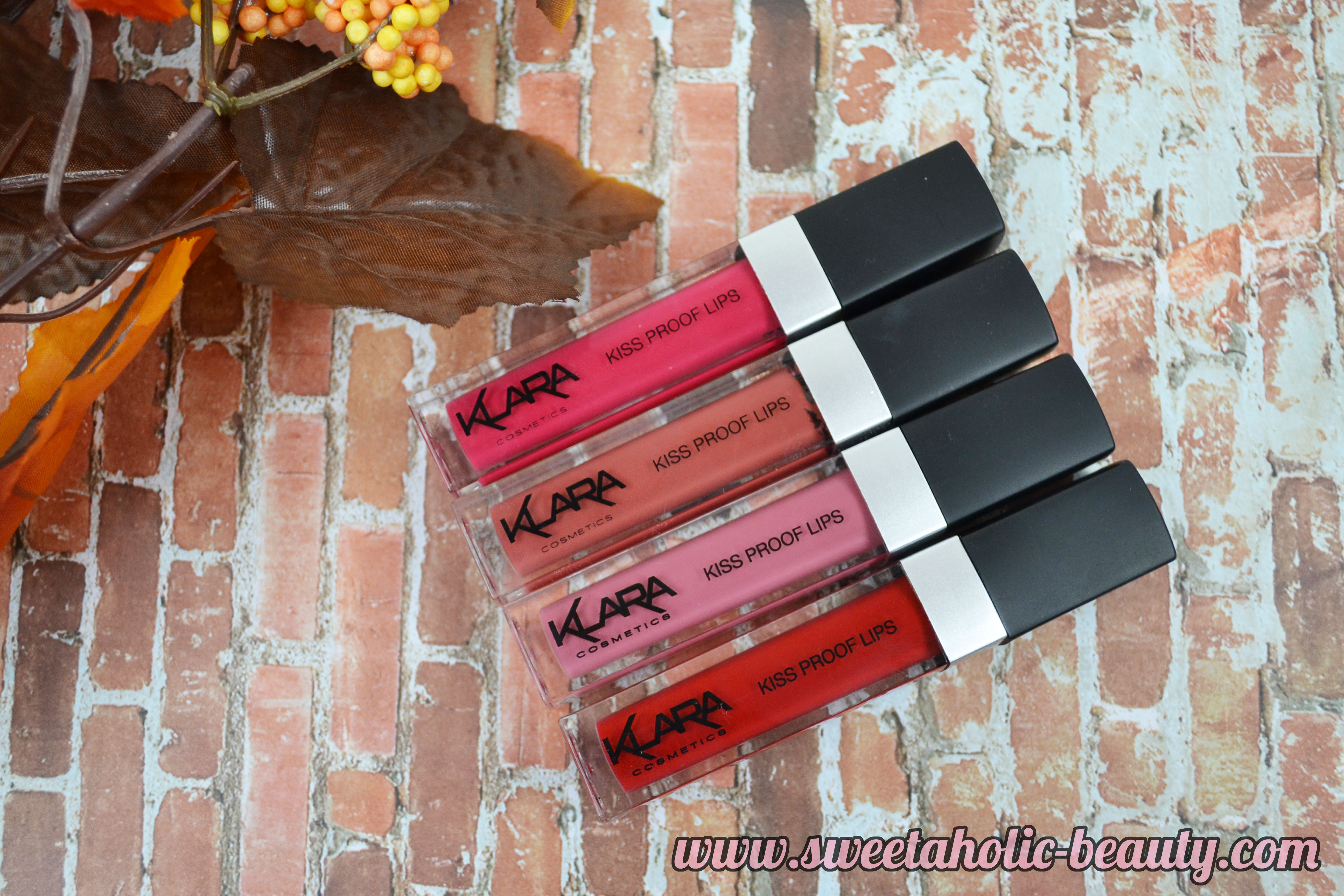 Klara Cosmetics Kiss Proof Lips Collection Review & Swatches - Sweetaholic Beauty