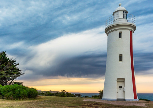 lighthouse devonport merseybluff tasmania sunset ngc