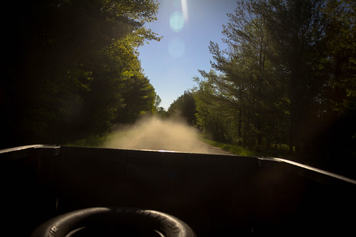 morning sunlight speed daylight fast tire pickuptruck lensflare dirtroad dust truckbed 2015 outsidewindow privpublic