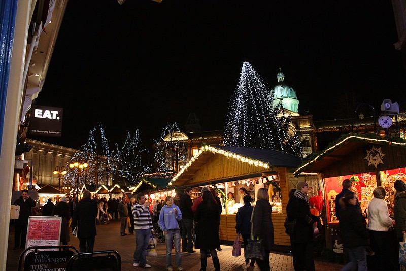 Frankfurt Christmas Market in Victoria Square, Birmingham, England. Credit Anneli Salo