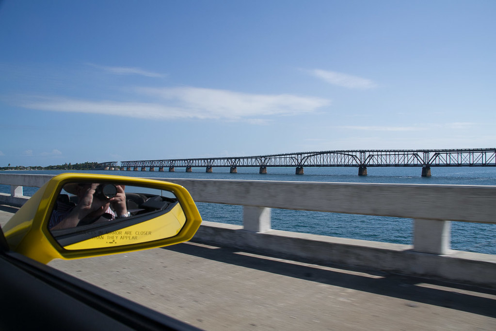 Driving on the Overseas Highway Leaving Key West