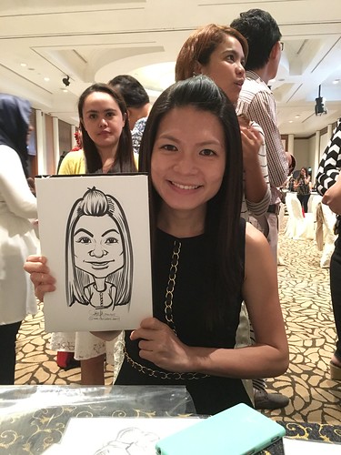 Caricature live sketching for Busy Bees Brunch Celebration 2015