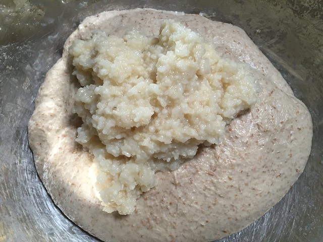 Mixing Koji porridge