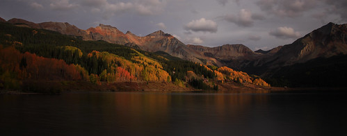 autumn sunset lake fall reflections san colorado juan parkway trout