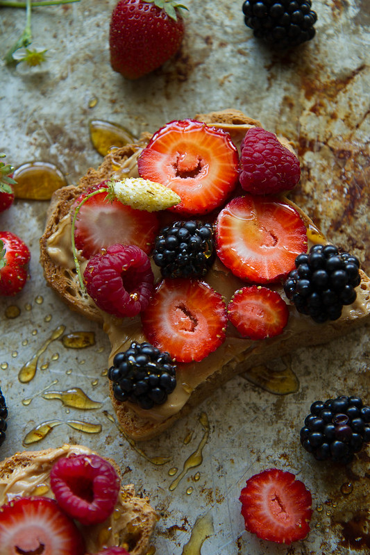 Peanut Butter and Berry Toast