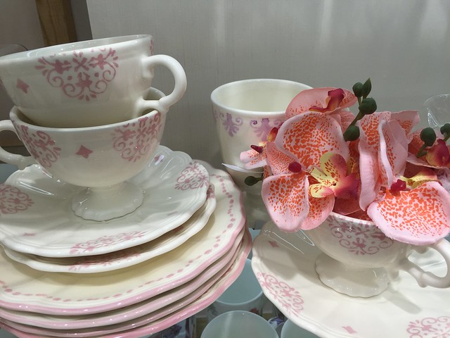 Cute and dainty ceramic cups and saucers