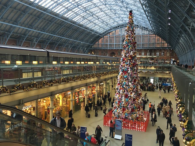 St Pancras Station, London - Disney Junior Christmas Tree, London, England