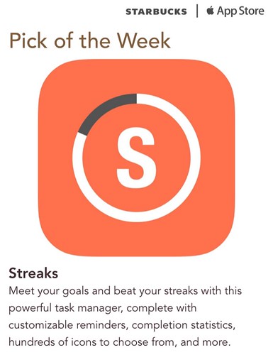 Starbucks iTunes Pick of the Week - Streaks