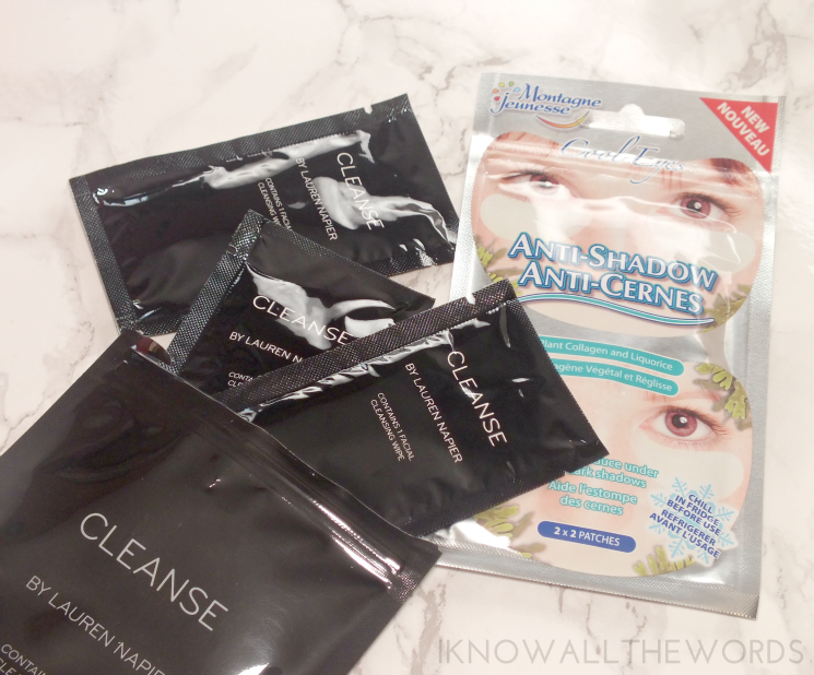 TT&OS Cleanse by Lauren Napier and Montagne Jeunesse Cool Eyes Anit-Shadows Patches