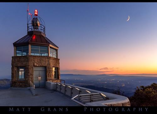 beacon lookout tower mountdiablo sunset twilight crescentmoon california