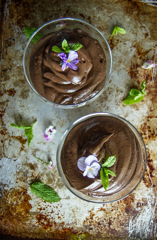 Mint Chocolate Avocado Pudding- Vegan