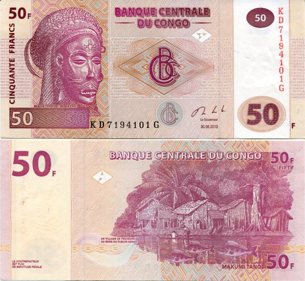 50 Frankov Kongo Dem.Rep. 2013