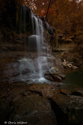 autumn ontario canada water rock fall long waterfall falls exposure vertical colours southern area conservation shores glen arkona lambton