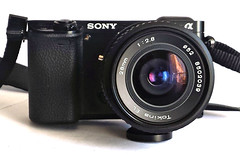 Tokina EL lens 28mm f1:2.8 Minolta MD-mount with Sony a6000